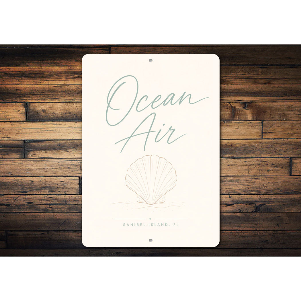 Ocean Air Clam Beach Sand Sign
