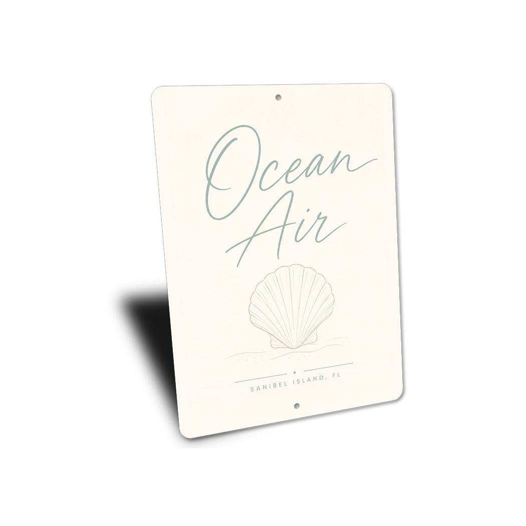 Ocean Air Clam Beach Sand Sign