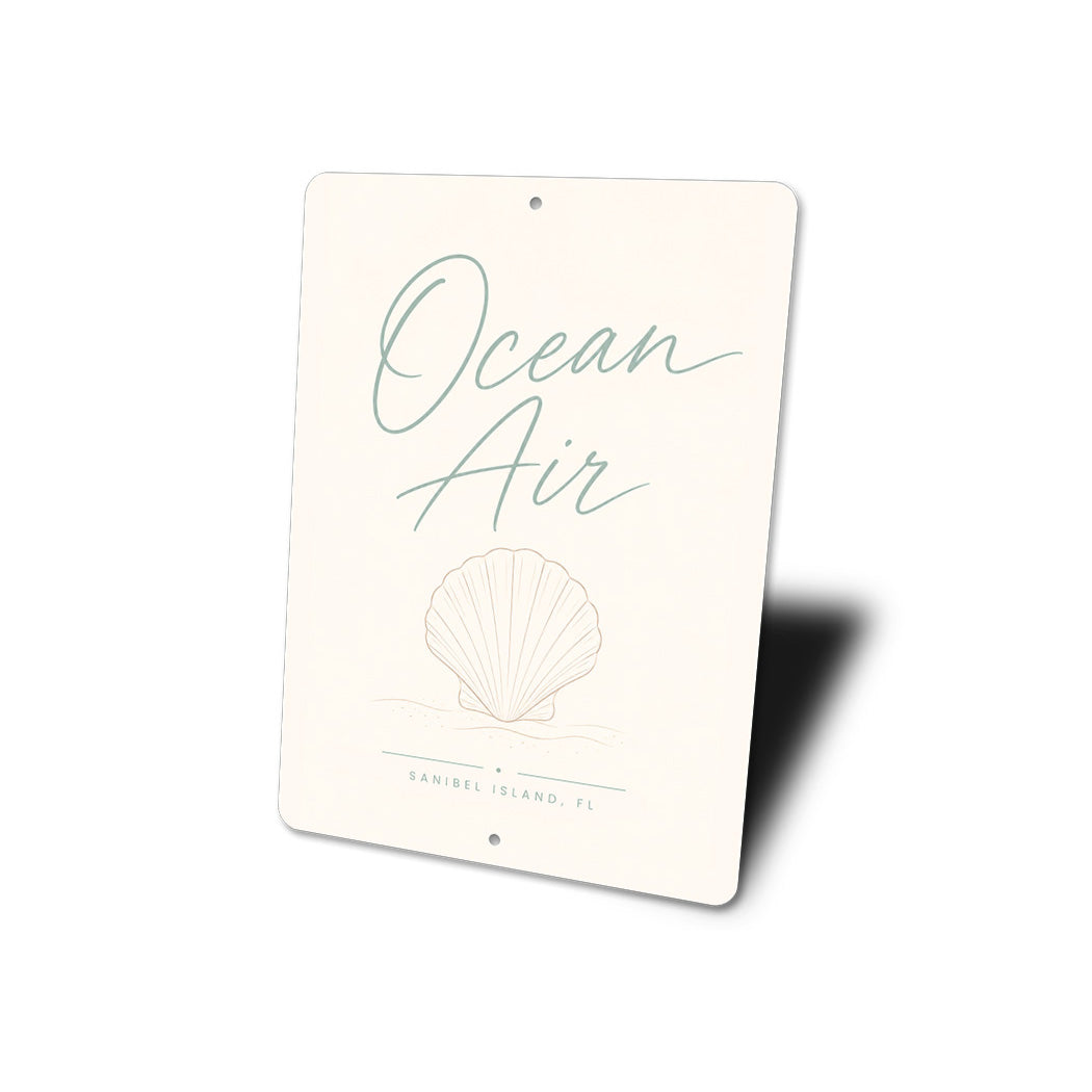 Ocean Air Clam Beach Sand Sign