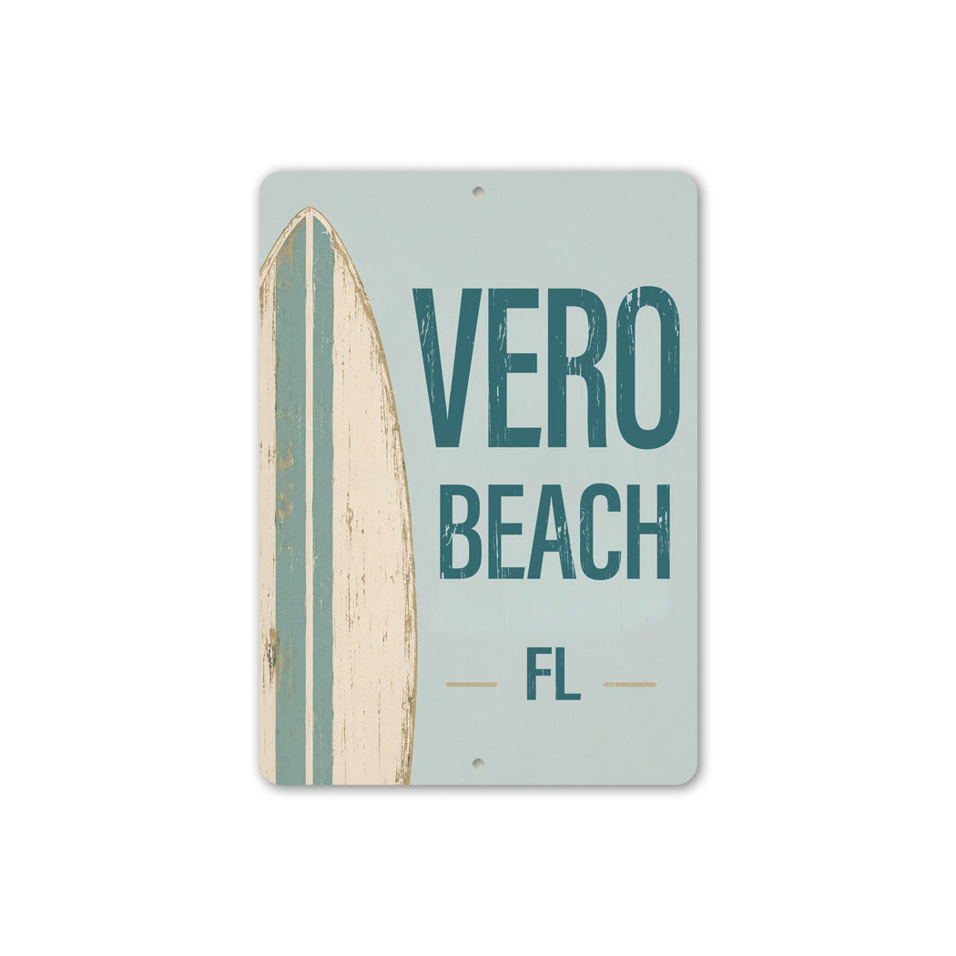 Surfboard Beach Sign