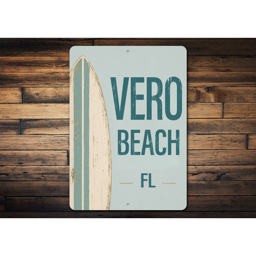 Surfboard Beach Sign