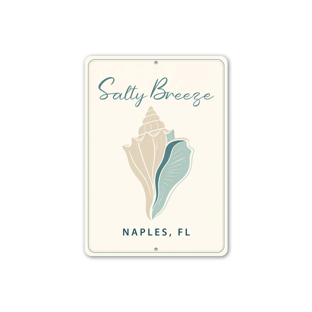 Seashell Salty Breeze Sign