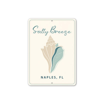 Seashell Salty Breeze Sign