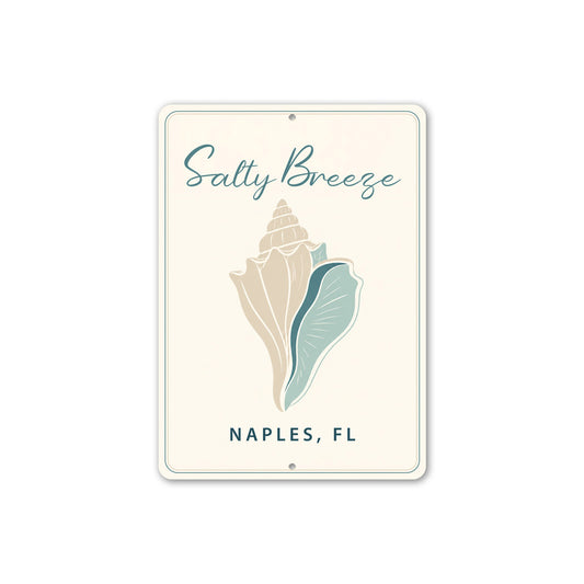 Seashell Salty Breeze Sign