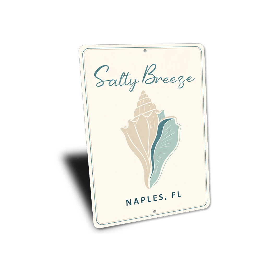Seashell Salty Breeze Sign