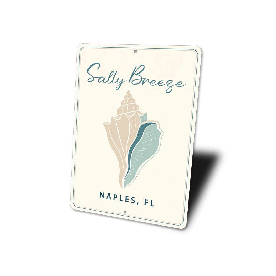 Seashell Salty Breeze Sign