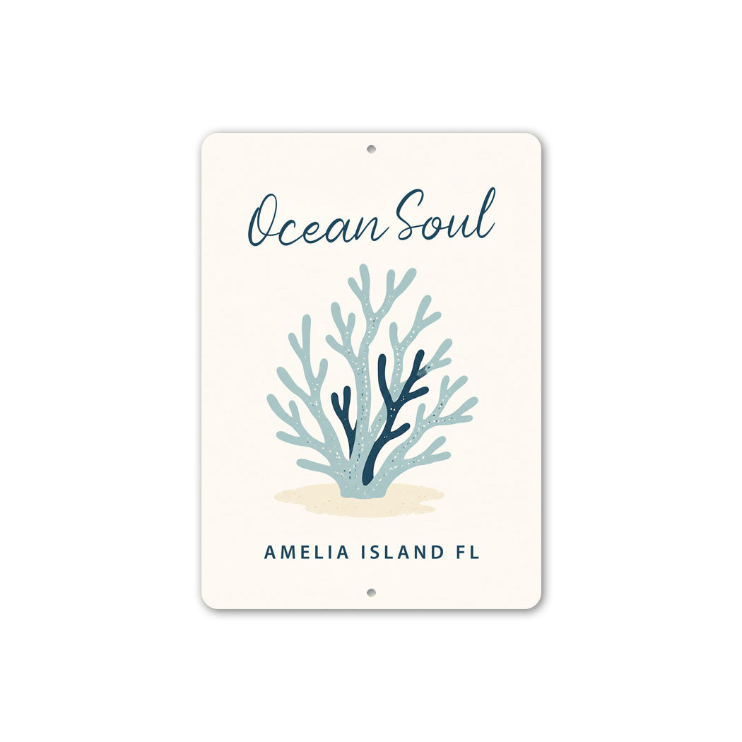 Ocean Soul Coral Sign