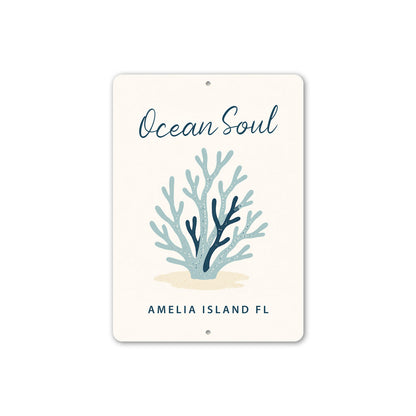 Ocean Soul Coral Sign
