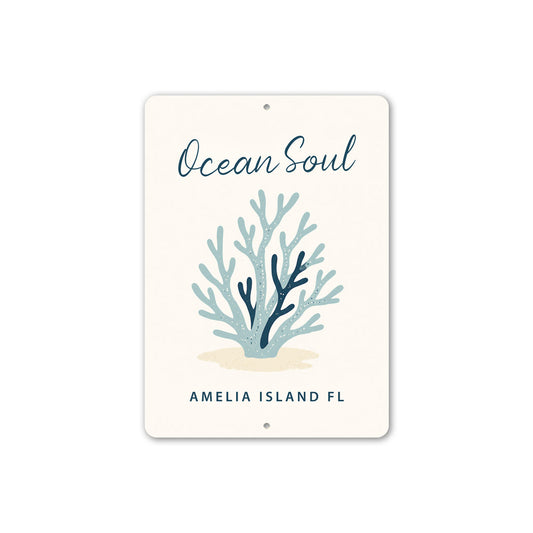 Ocean Soul Coral Sign