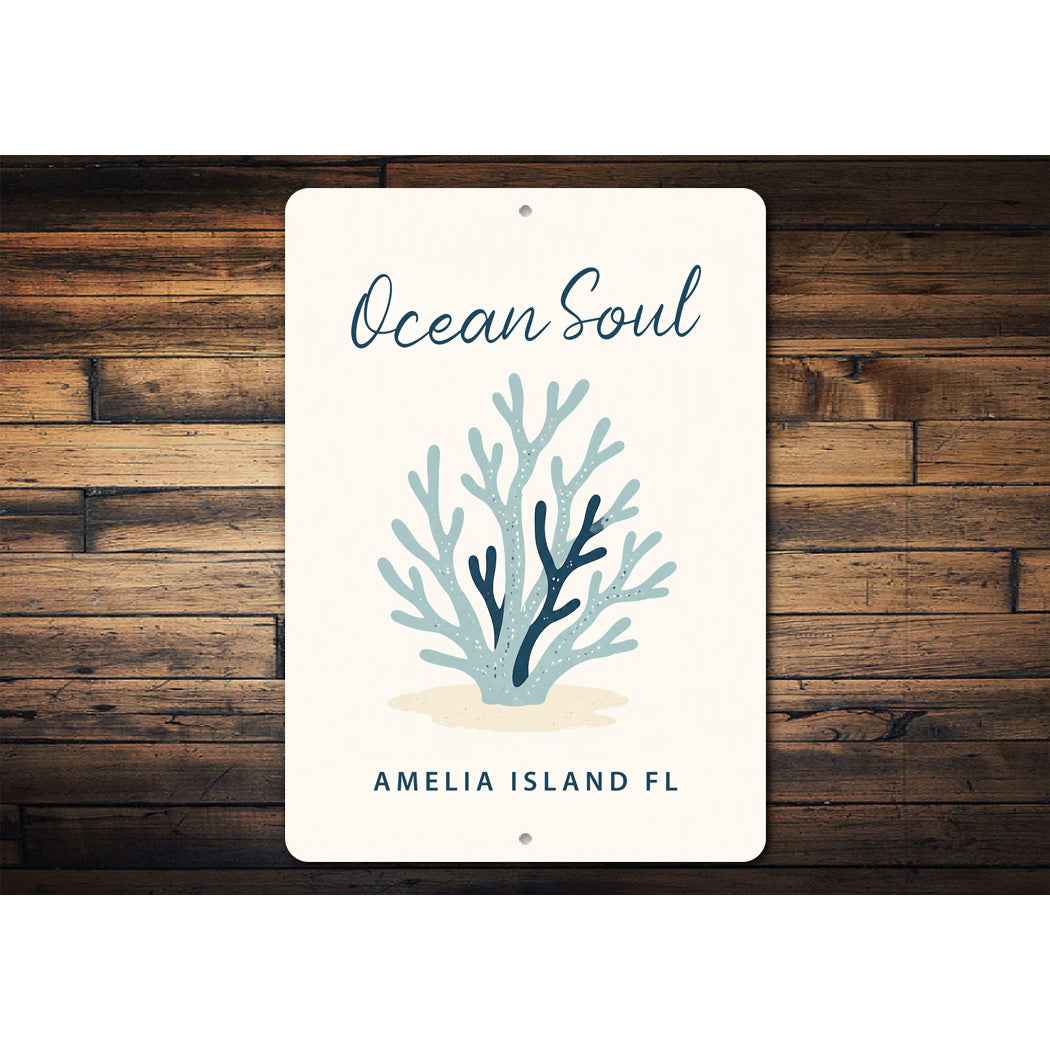 Ocean Soul Coral Sign
