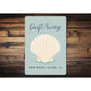 Drift Away Seashell Sign