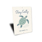 Turtle Stay Salty Waves Sign