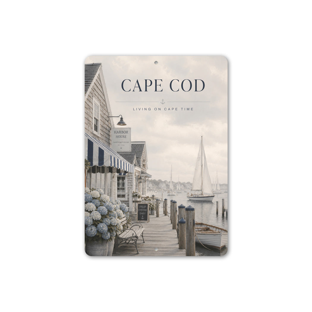 Living On Cape Time Harbor Sign