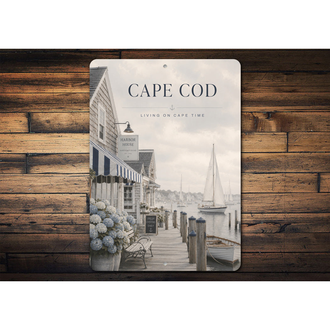 Living On Cape Time Harbor Sign