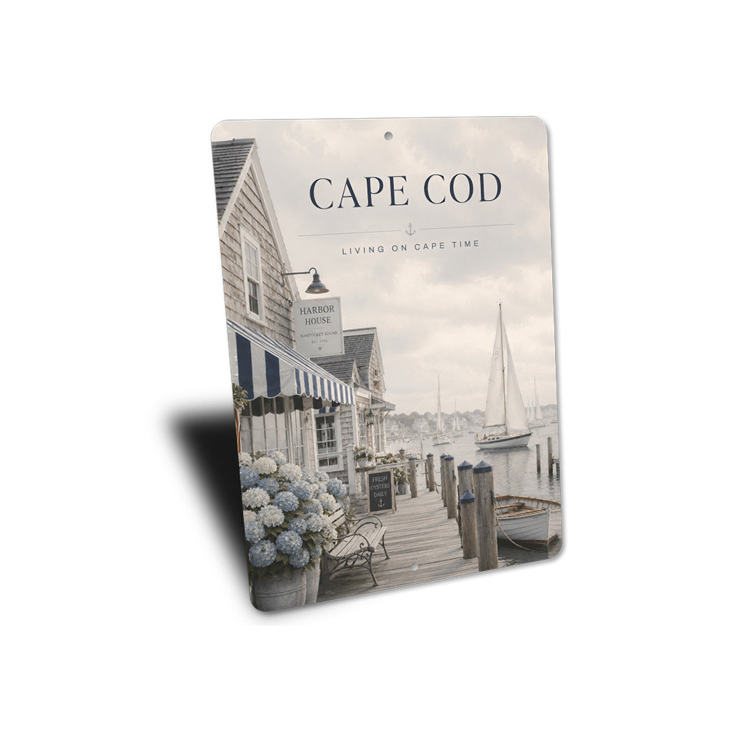 Living On Cape Time Harbor Sign