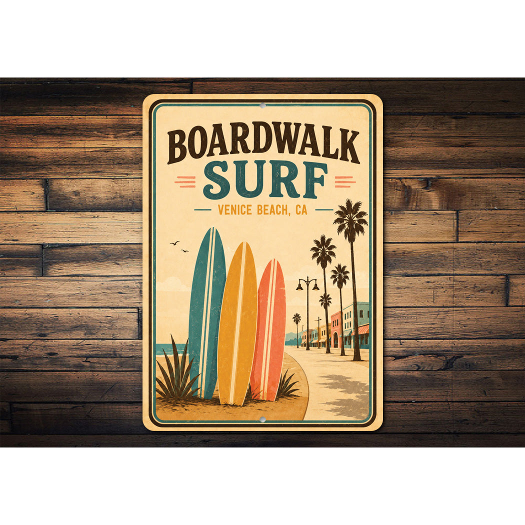 Surfboards Boardwalk Surf Sign