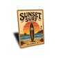 Sunset Surf Surfboard Sign
