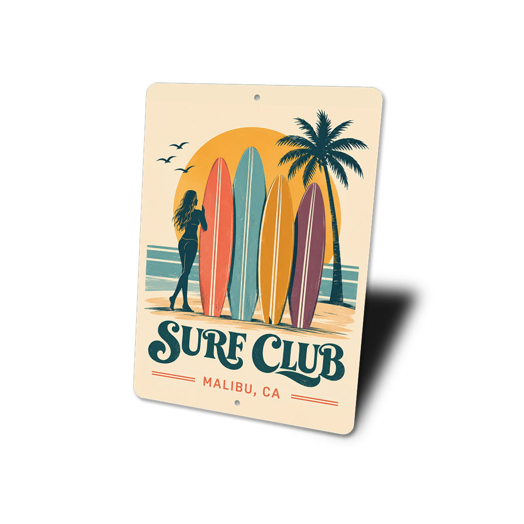 Surf Club Surfboards Sign