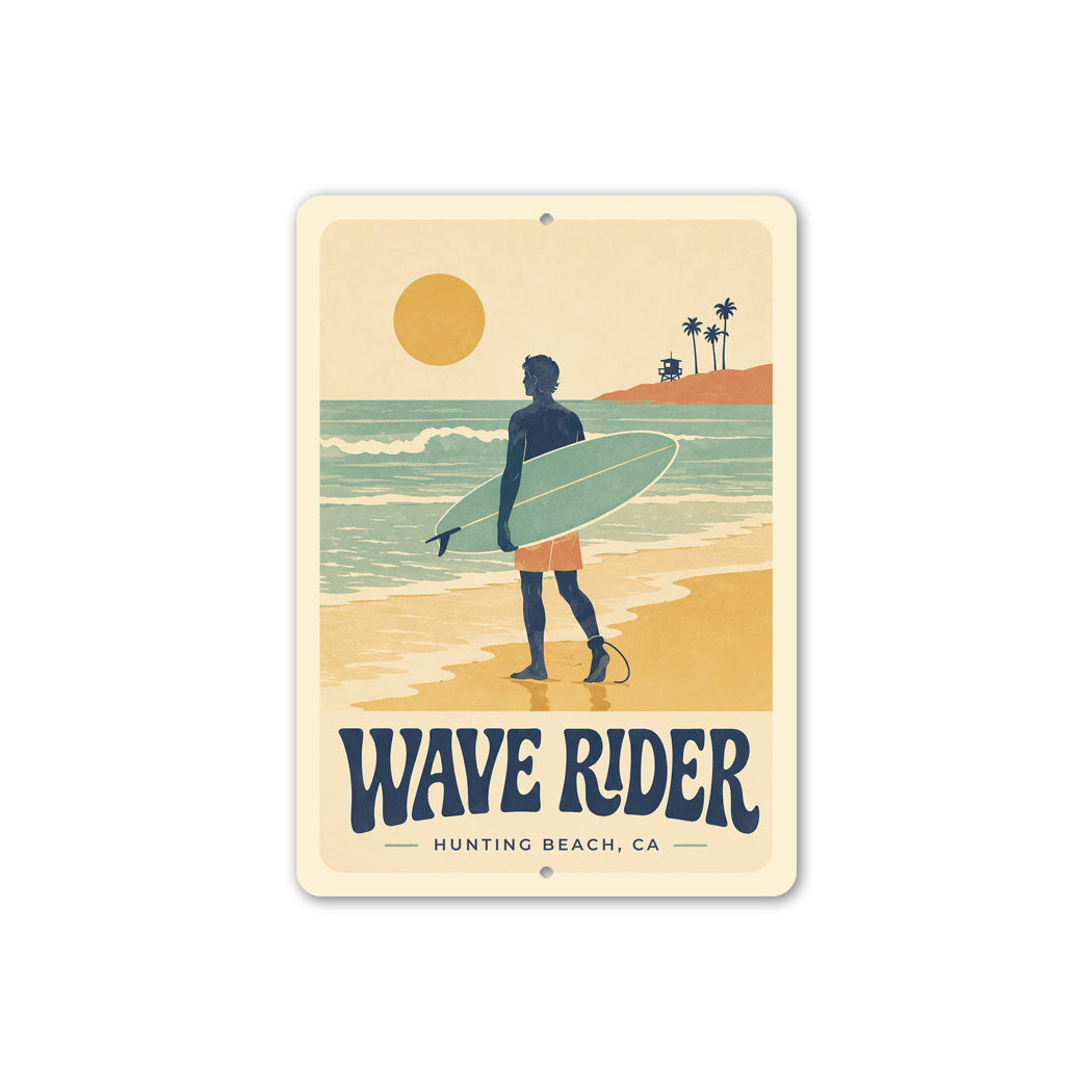 Wave Rider Surfer Sign