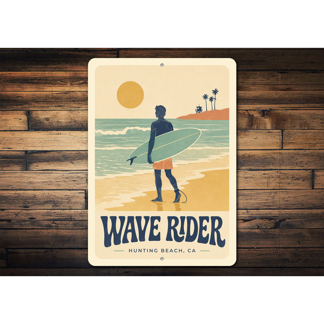 Wave Rider Surfer Sign