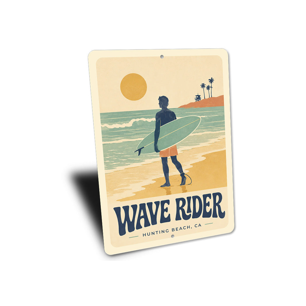 Wave Rider Surfer Sign