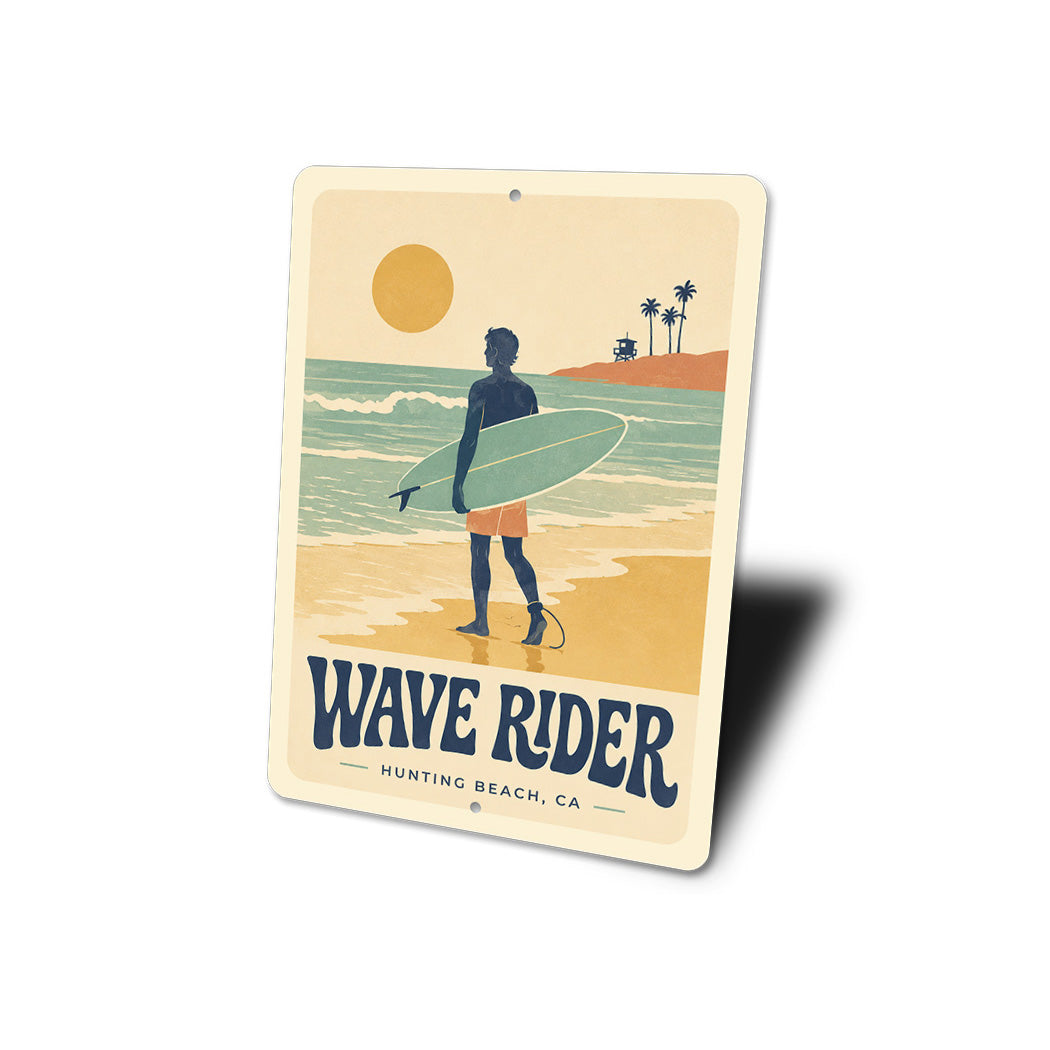 Wave Rider Surfer Sign