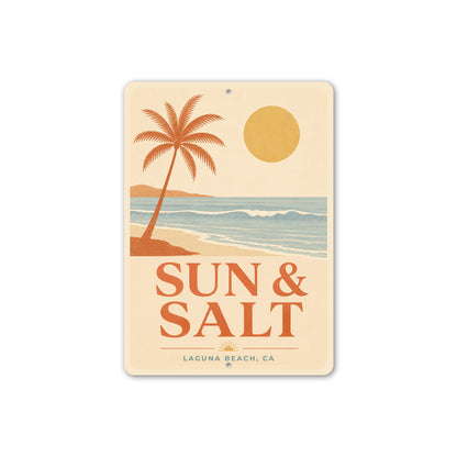 Sun & Salt Beach Palm Tree Sign