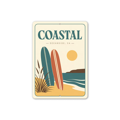 Coastal Seaside Surfboards Sign