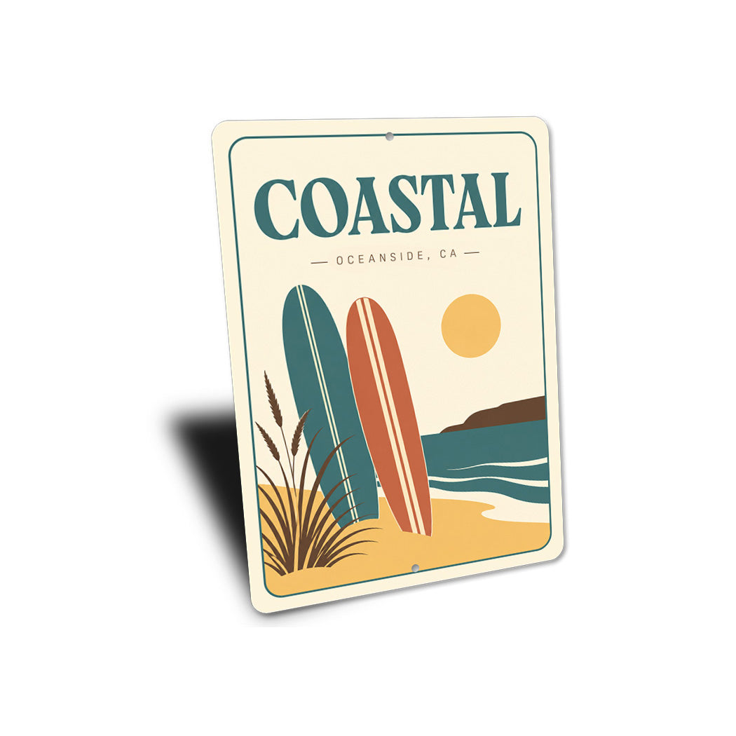 Coastal Seaside Surfboards Sign