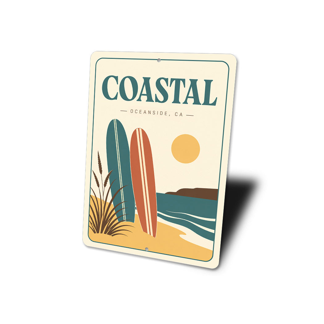 Coastal Seaside Surfboards Sign