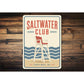 Saltwater Club Lifeguard Chair Sign