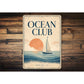 Ocean Club Fishing Boat Sign