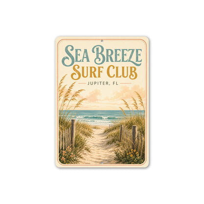 Sea Breeze Surf Club Sign