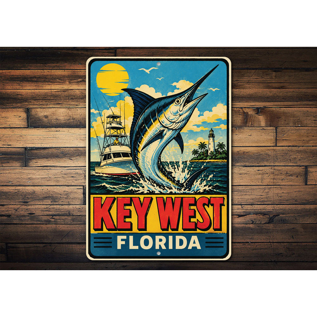 Blue Marlin Fishing Sign