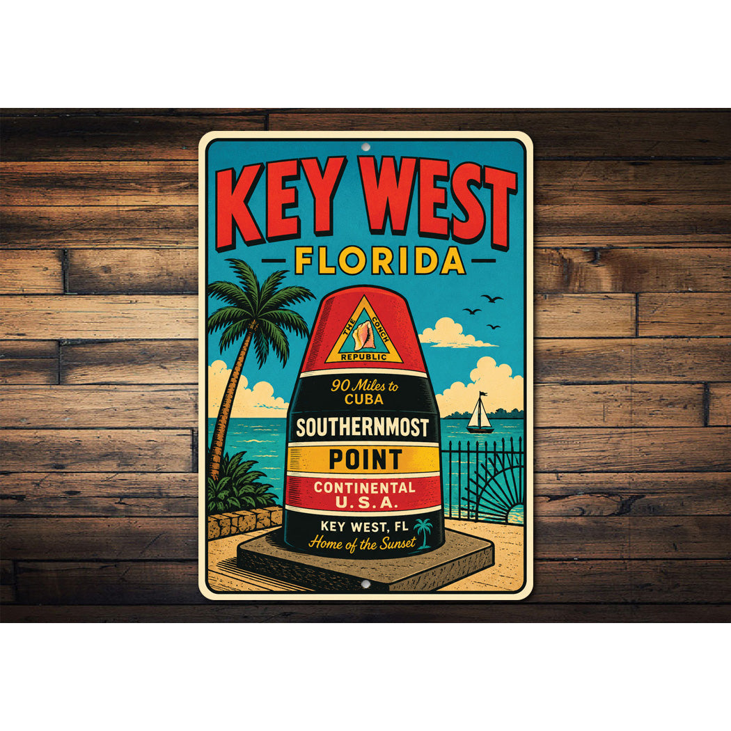 Keywest Conch Republic Buoy Sign