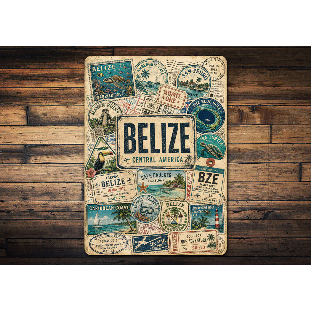 Belize Stamps Sign