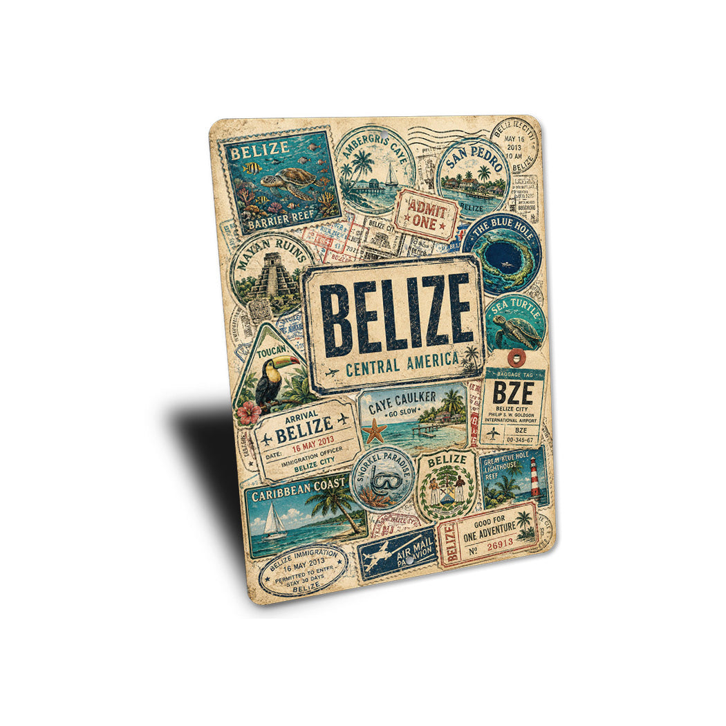 Belize Stamps Sign