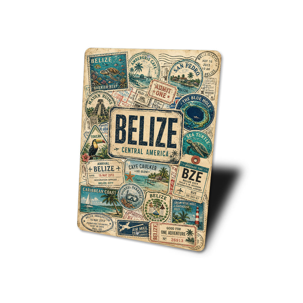 Belize Stamps Sign