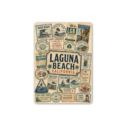 Laguna Beach Stamps Rustic Sign