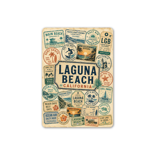 Laguna Beach California Stamps Sign