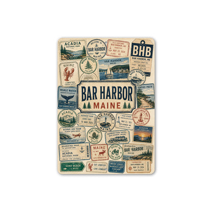 Bar Harbor Maine Stamps Sign
