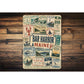 Bar Harbor Rustic Stamps Sign