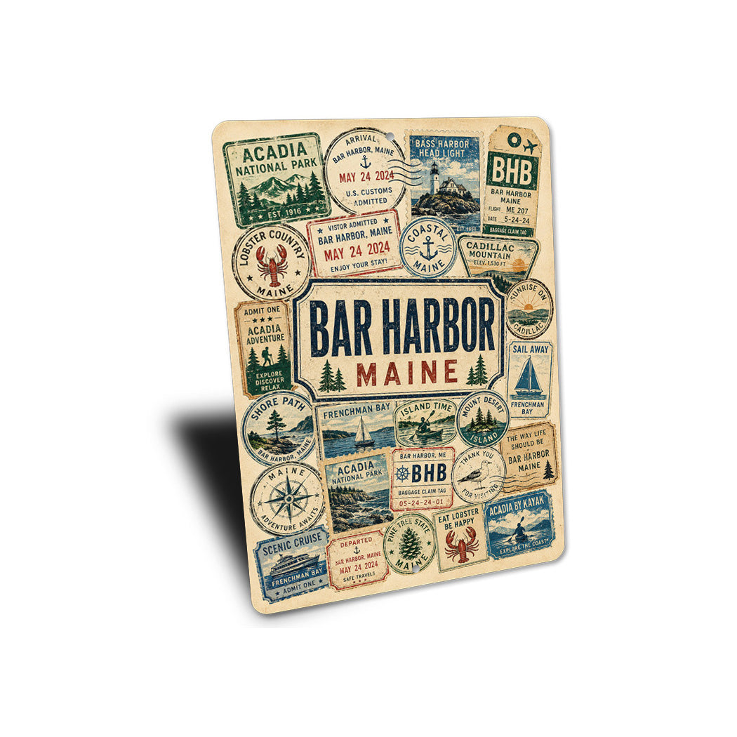 Bar Harbor Maine Rustic Sign