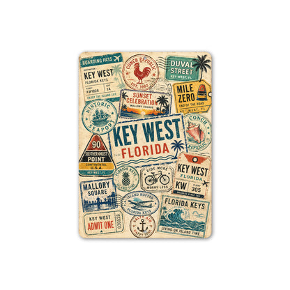 Key West Rustic Stamps Sign