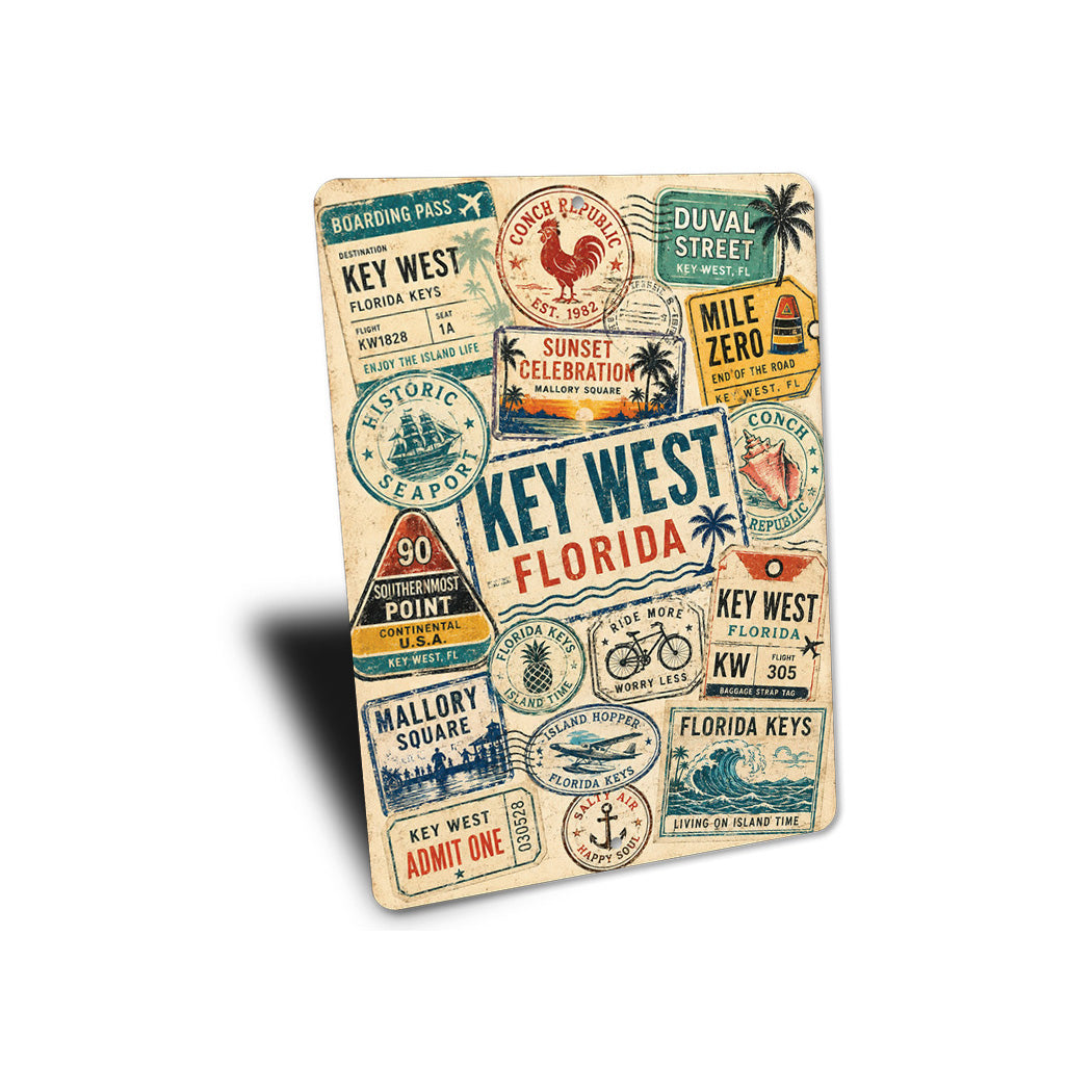 Key West Rustic Stamps Sign