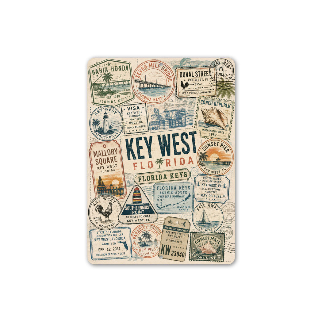 Key West Florida Keys Stamps Sign
