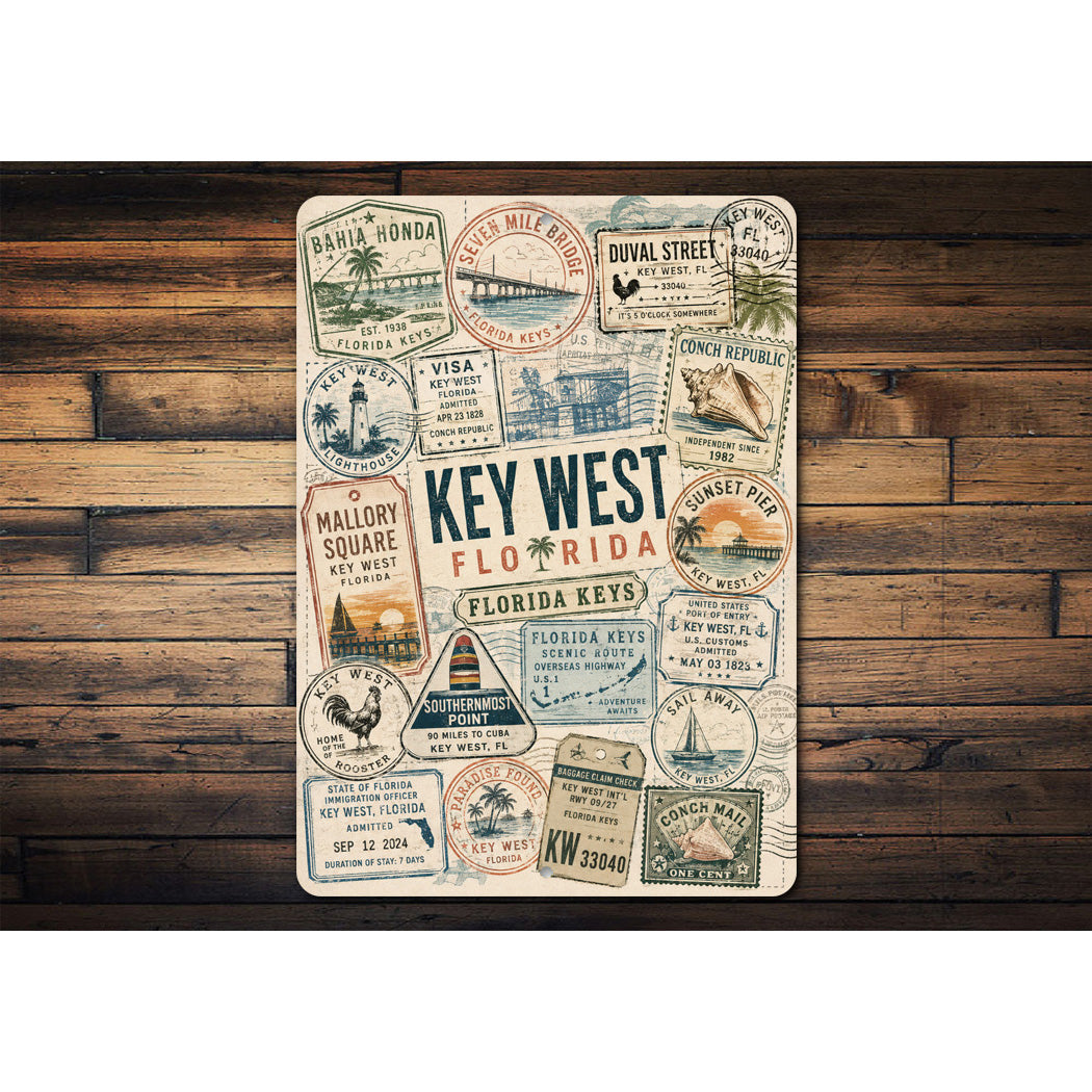 Key West Florida Keys Stamps Sign