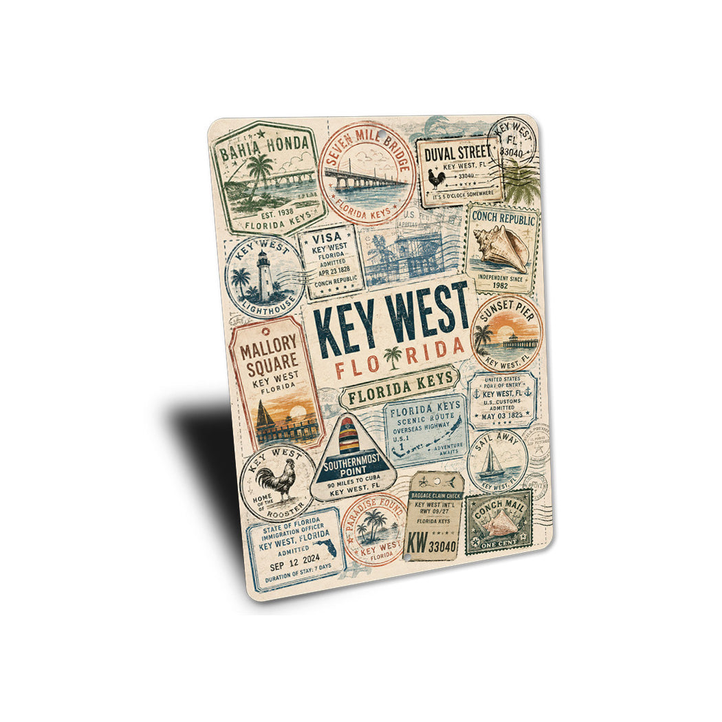 Key West Florida Keys Stamps Sign