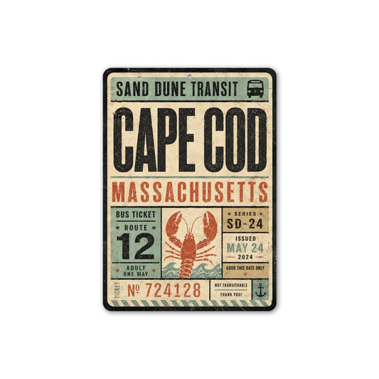 Cape Cod Lobster Rustic Sign