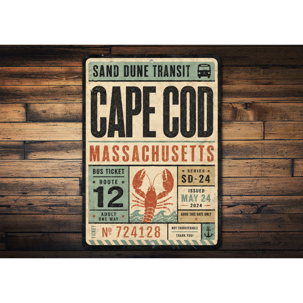Cape Cod Lobster Rustic Sign